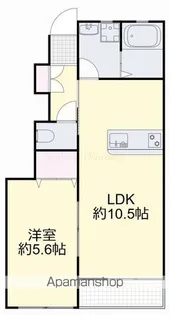 プティーシュシュ雄町【1階】の間取り