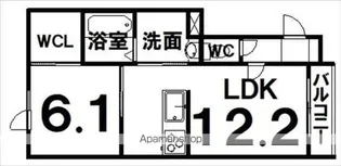 TOWN西13南15セオリーB棟【1階】の間取り