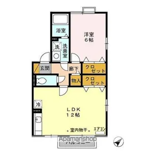 サンパティーク・さくら【2階】の間取り