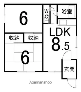 森ハイツ【2階】の間取り