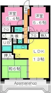 サンリバー博多南Ⅱ【5階】の間取り