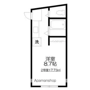 長屋アパートメントHACHI【202号室】の間取り