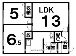 エーコー大楽毛A【1階】の間取り