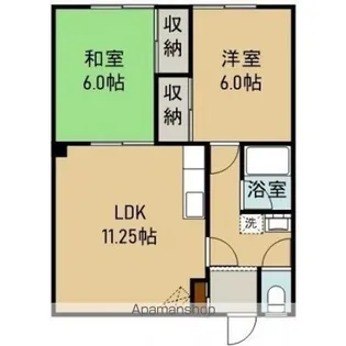 コーポ大國(コーポオオクニ)【2階】の間取り