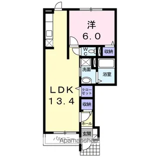 メゾンKT6号館【1階】の間取り