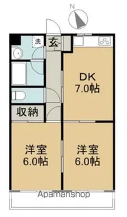 フェアロージュ古河【202号室】の間取り