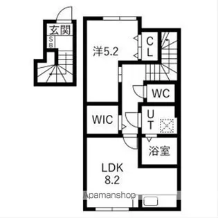 アクアフィオーレ江南【305号室】の間取り