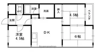 ハイクレスト宮之阪【2階】の間取り