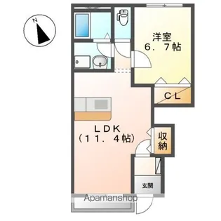 フィール・グッド【103号室】の間取り