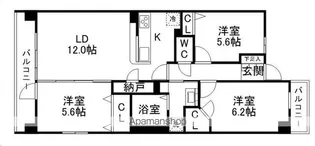 DRESSER新田東【4階】の間取り