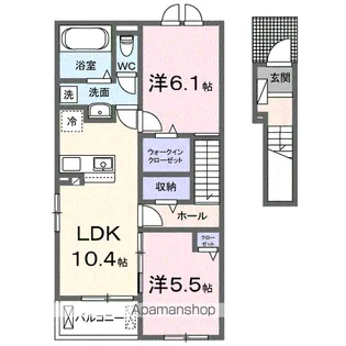 ブローテA【2階】の間取り