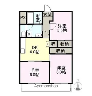 大恵ハイツ【4階】の間取り