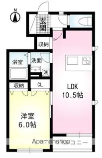 K・アルカディア【1階】の間取り