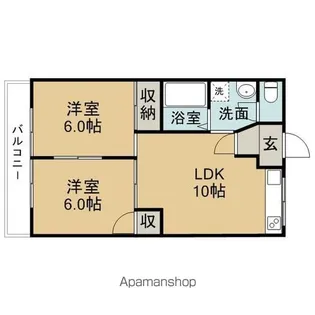 メロディーハイム【2階】の間取り