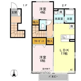 サント カンパーニュ【2階】の間取り