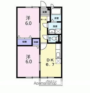 フル・クレイン【2階】の間取り