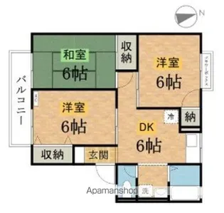 ベルエール・U【203号室】の間取り