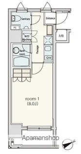 カスタリア日本橋【3階】の間取り