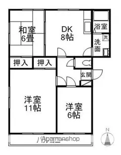アメニティニシザワ【102号室】の間取り