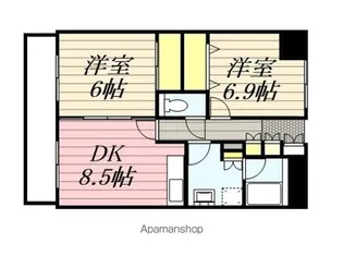 INSURANCE BLDG.XIX【9階】の間取り