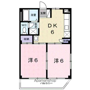エポックハイツ【2階】の間取り