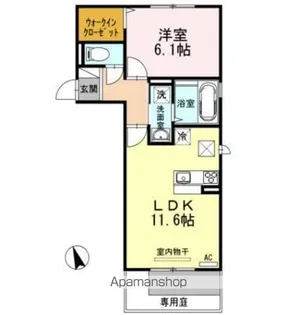 ホワイト バード Ⅱ A棟【1階】の間取り