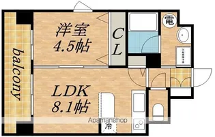 クレジデンス札幌・南4条【15階】の間取り