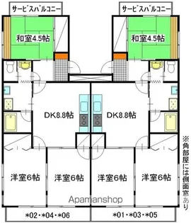 サンライト山崎【401号室】の間取り