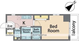 K−クレスト西新町【705号室】の間取り