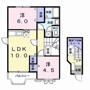 ブルーメンガルテンB【2階】の間取り