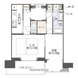 グラングリーン大阪 THE NORTH RESIDENCE【37階】の間取り