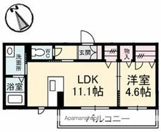 WINGCOURT F.R【2階】の間取り