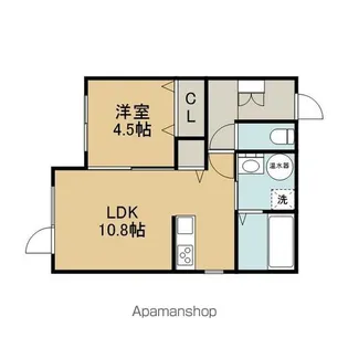 クチュール清流【101号室】の間取り