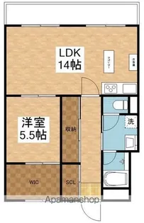 ライフコア笹口【606号室】の間取り