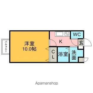ハイツウィステリア【1階】の間取り
