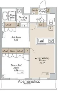 HF東尾久レジデンス【5階】の間取り