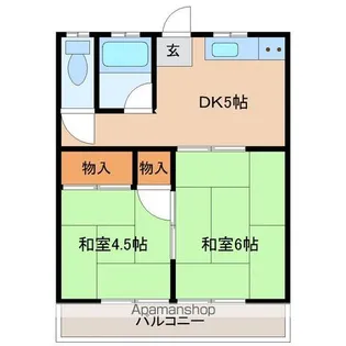 丹野アパート【2階】の間取り