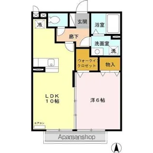 サンライズII番館【2階】の間取り