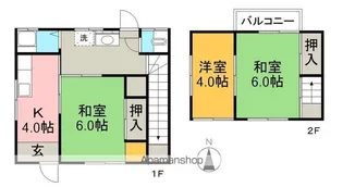 高知県高知市六泉寺町【一戸建】の間取り