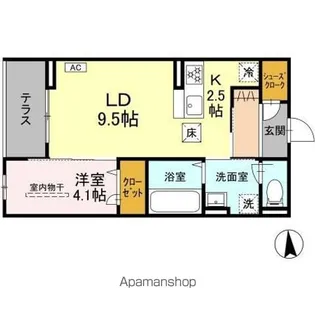 DーROOM薬師堂【1階】の間取り