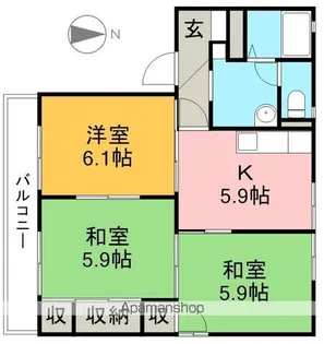クレセント・トウヨウ A棟【2階】の間取り