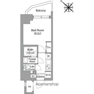 コンフォリア・リヴ横浜平沼【4階】の間取り