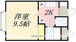 CLAIRE港町【104号室】の間取り