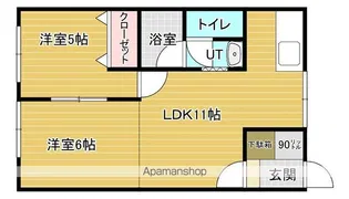 エーコーモア岩見沢B【1階】の間取り