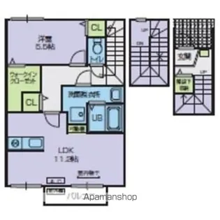 メゾン・ルーセス(MAISON・LUCESS)【3階】の間取り