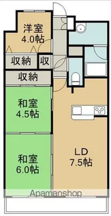 ファミリエール宮城野西館【6階】の間取り
