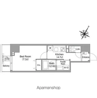 コンフォリア・リヴ関内【10階】の間取り
