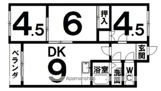 アサンテ柏林台【106号室】の間取り