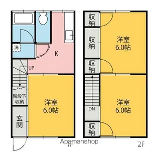 松本コーポ【2号室】の間取り