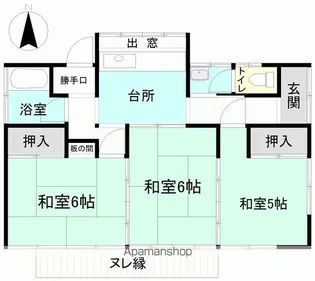 福島県いわき市平塩字中島【一戸建】の間取り